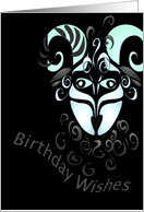 Birthday Abstract Horned Sheep card