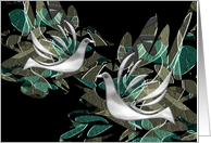 White Doves Note Card