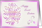 Birthday Sweet sixteen - floral ornament card