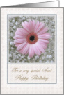 Birthday Aunt - pink Gerbera card