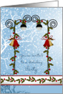 New Year’s Eve Party Invitation card - lantern, bells and holly card