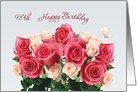 Happy 98th Birthday card with pink roses card