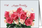 Happy 91st Birthday card with pink roses card