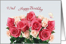 Happy 92nd Birthday card with pink roses card