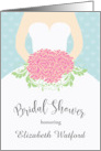 Bridal Shower Invitation - White Wedding Gown Flowers card