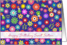 Birthday Sweet 16 - Colorful summer flowers card