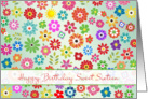 Birthday Sweet 16 - Colorful summer flowers card