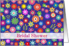 Bridal Shower Invitation - Colorful summer flowers card