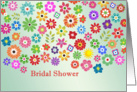 Bridal Shower Invitation - Colorful summer flowers card