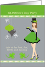 St.Patrick’s Day Party Invitation - Girl and ornaments card