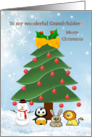 Christmas Grandchildren - tree and animals card