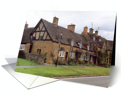 Cotswold village, rural Britain. card (374361)
