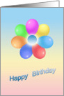 Happy Birthday - rainbowballoons flower card
