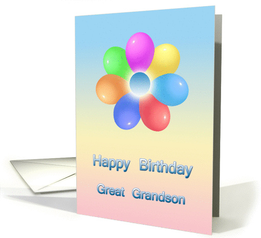 Happy  Birthday - rainbowballoons flower card (381445)