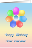 Happy Birthday - rainbowballoons flower card