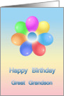 Happy Birthday - rainbowballoons flower card