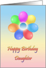 Happy Birthday - rainbowballoons flower card