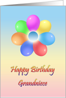 Happy Birthday - rainbowballoons flower card