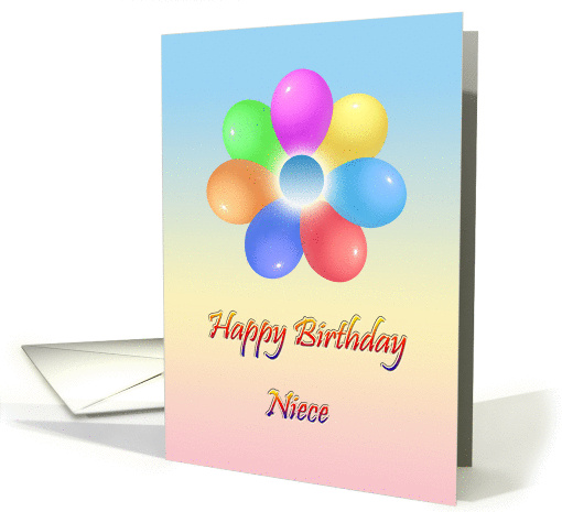 Happy  Birthday - rainbowballoons flower card (381470)