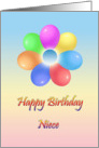 Happy Birthday - rainbowballoons flower card