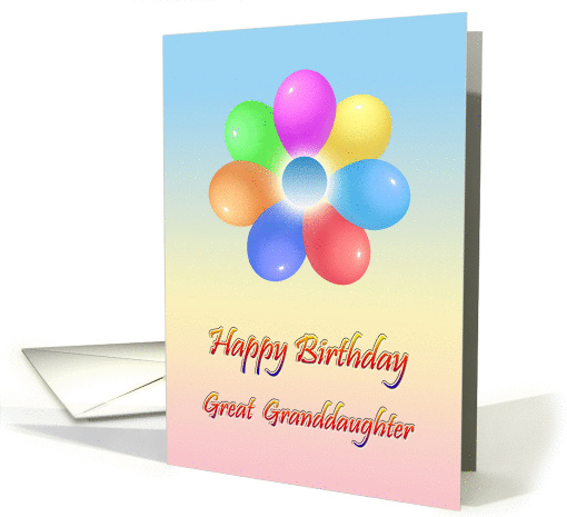 Happy  Birthday - rainbowballoons flower card (381474)