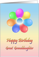 Happy Birthday - rainbowballoons flower card