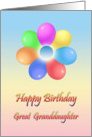 Happy Birthday - rainbowballoons flower card