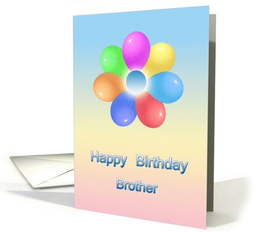 Happy  Birthday - rainbowballoons flower card (381515)