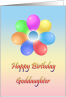 Happy Birthday - rainbowballoons flower card