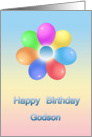 Happy Birthday - rainbowballoons flower card