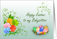 Happy Easter Babysitter card