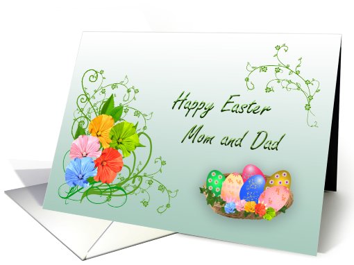 Happy Easter Mom and Dad card (397649)