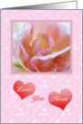Flower and hearts Mother’s Day card