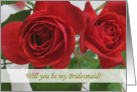 Be my Bridesmaid - Red Rose card