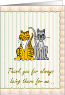 Friendship - 2 cats card