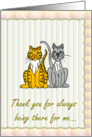 Friendship - 2 cats card