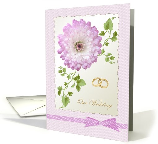 Chrysanthemum flower Our Wedding Invitation card (495854)