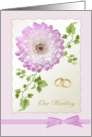 Chrysanthemum flower Our Wedding Invitation card