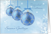 Business Season’s Greetings for Customers - Christmas baubles card