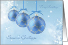 Business Season’s Greeting for my Secretary - Christmas baubles card
