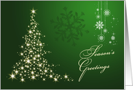 Business Christmas Customers - Sparkling christmas tree and snowflakes card