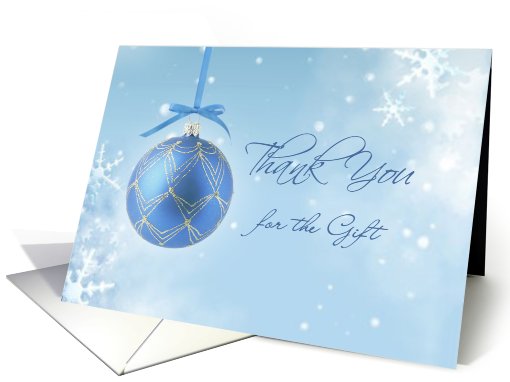 Christmas Thank You card with blue bauble card (535311)