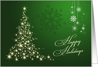 Christmas Vendors/Suppliers - Sparkling Christmas tree, snowflakes card
