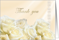 Thank you card with white roses card