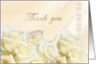 Thank you card with white roses card