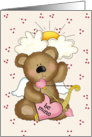Cupid Teddy Bear Valentine’s Day Card