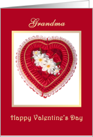 Heart and flowers - Grandma Valentine’s Day card