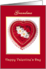 Heart and flowers - Grandma Valentine’s Day card