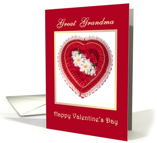 Heart and flowers - Great Grandma Valentime's Day card (558167)