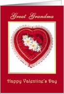 Heart and flowers - Great Grandma Valentime’s Day card